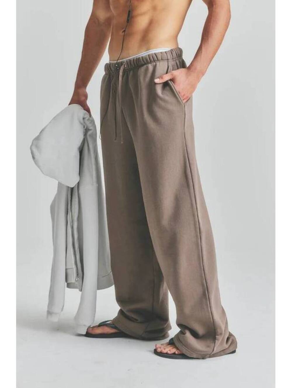 ELWOOD Core Sweatpant Straight Leg Brown 100% Organic Cotton Size XL Unisex